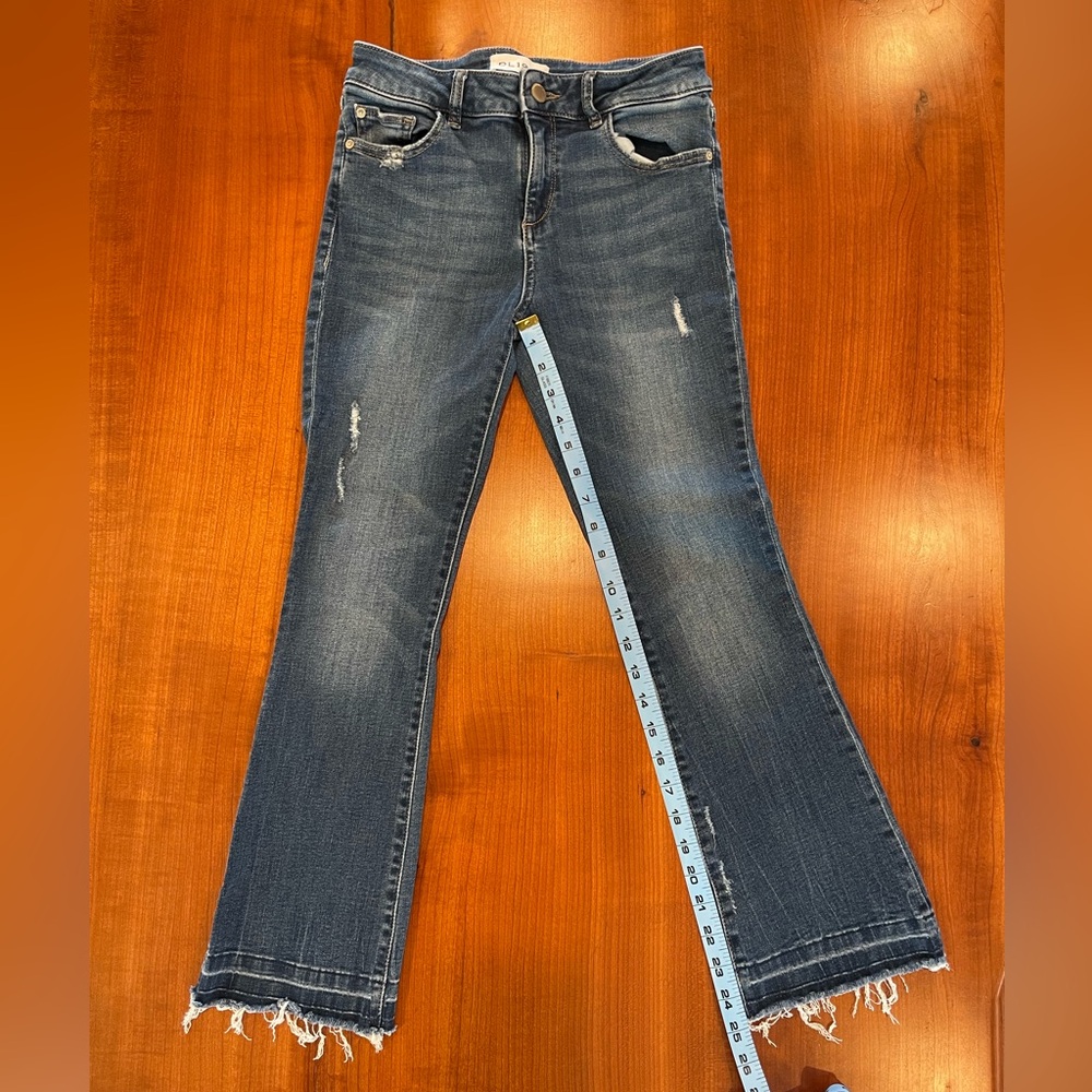 DL1961 Women's Dark Wash Cropped Flare Jeans